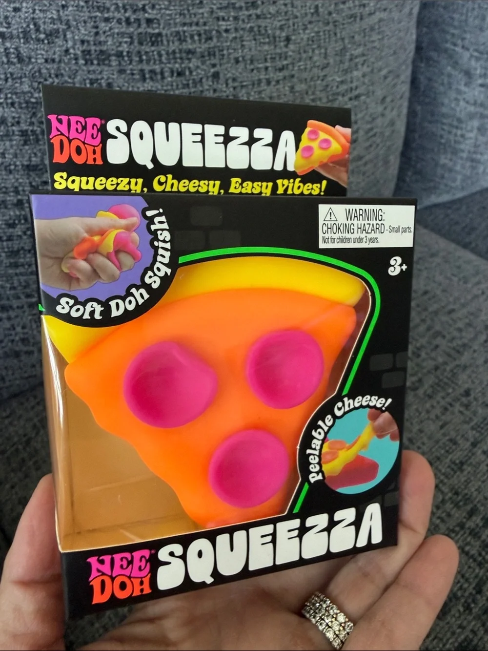 Nee Doh Squeeza Orange & Pink Pizza Squishy Toy